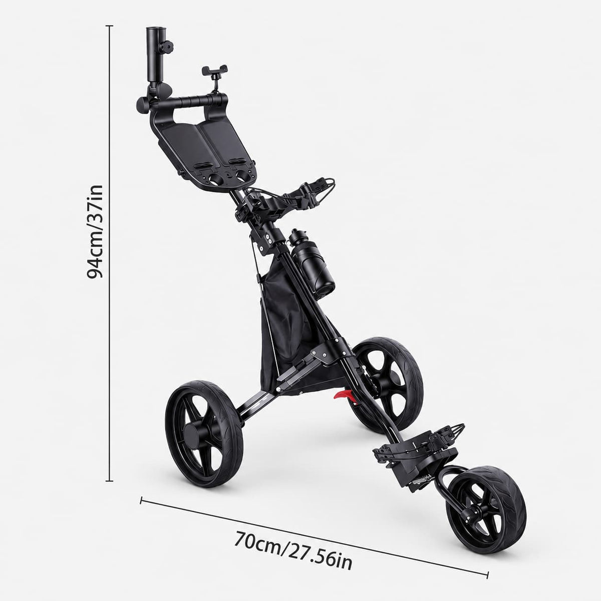 Golf Push Cart 3-Wheel Foldable