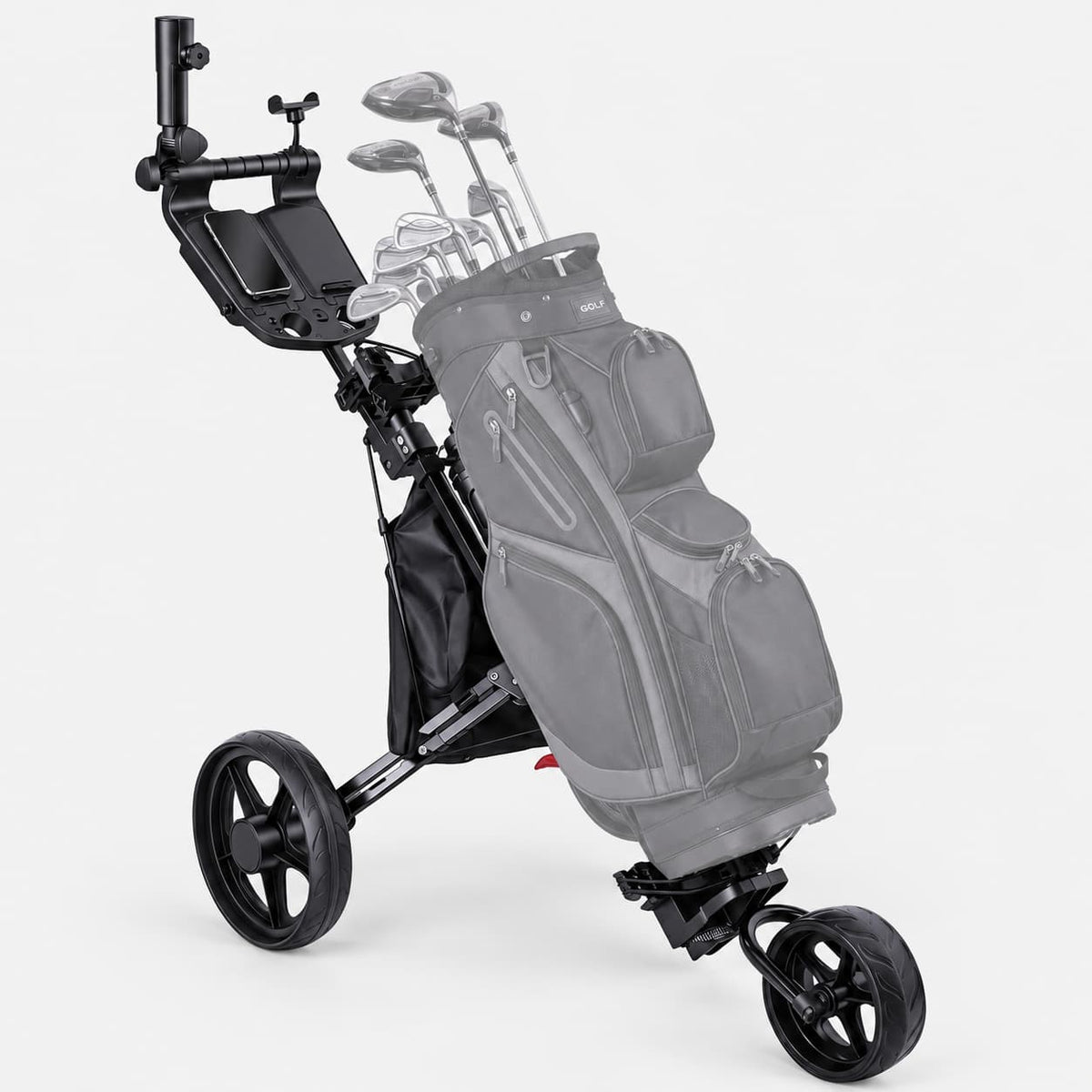 Golf Push Cart 3-Wheel Foldable
