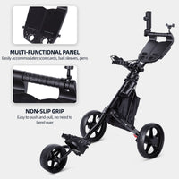 Golf Push Cart 3-Wheel Foldable